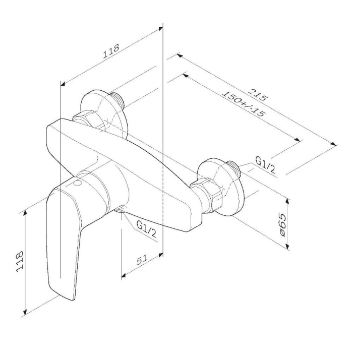Смеситель для душа AM.PM Gem, F90A20000