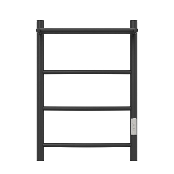 Полотенцесушитель электрический Point PN04846PB П3 400x600 с полкой, диммер справа, черный