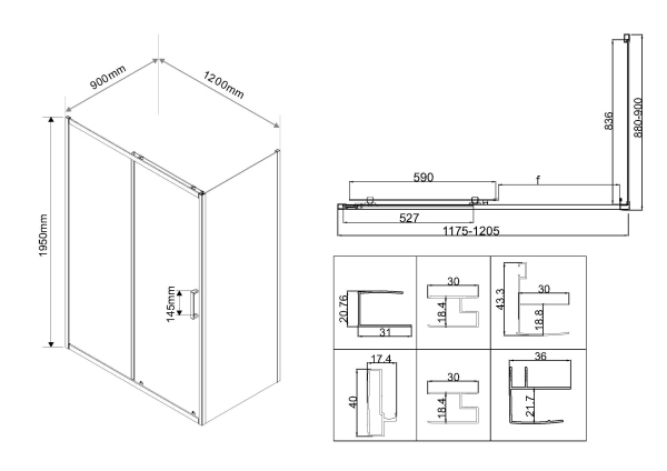 Душевой уголок Vincea City VSR-5CT9012MT, 1200*900, хром, стекло текстурное Душевой уголок Vincea City VSR-5CT9012MT, 1200*900, хром, стекло текстурное