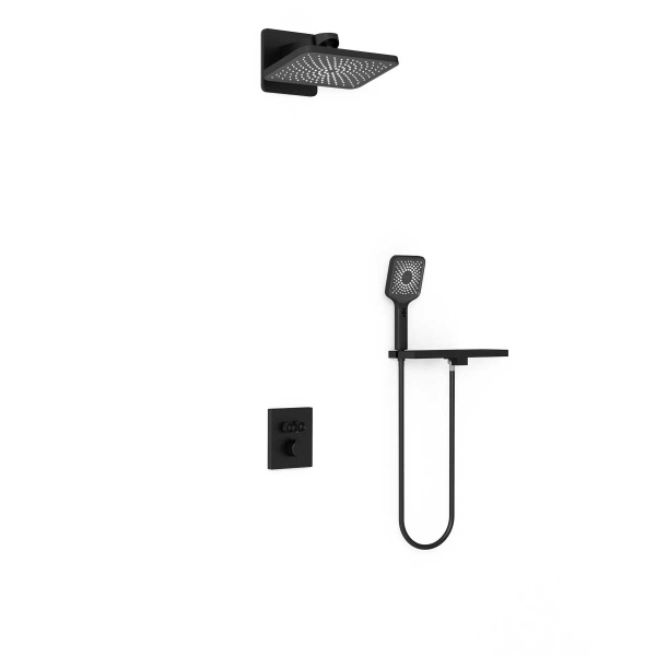 Душевой комплект Vincea Inspire VSFW-3I21MT4RMB встраиваемый, термостатический, черный Душевой комплект Vincea Inspire VSFW-3I21MT4RMB встраиваемый, термостатический, черный