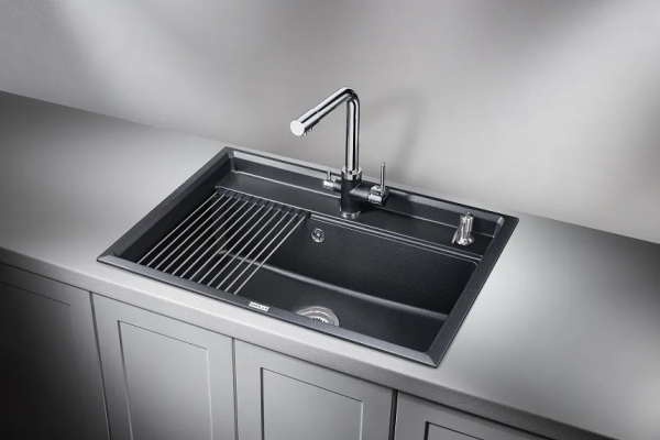 Кухонная мойка GRANULA Kitchen Space (7301, ШВАРЦ)