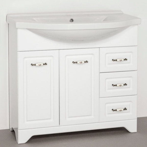 Тумба для комплекта Style Line Олеандр-2 100 Люкс, белая