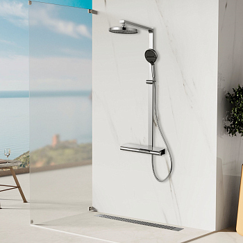 Душевая стойка Vincea Aspire VSFS-4AS1CH с изливом, хром