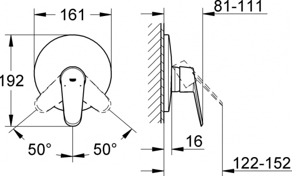 Смеситель для душа Grohe Eurodisc Cosmopolitan 19549LS2