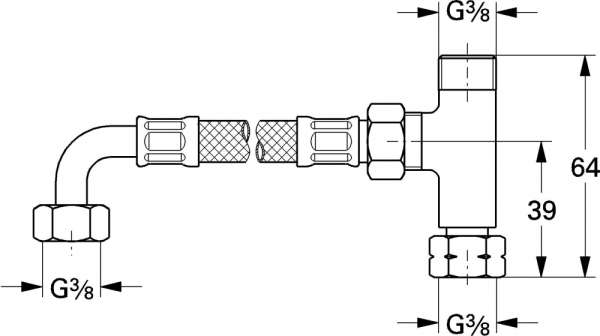 Подводка воды для смесителя Grohe Grohtherm Micro 47533000