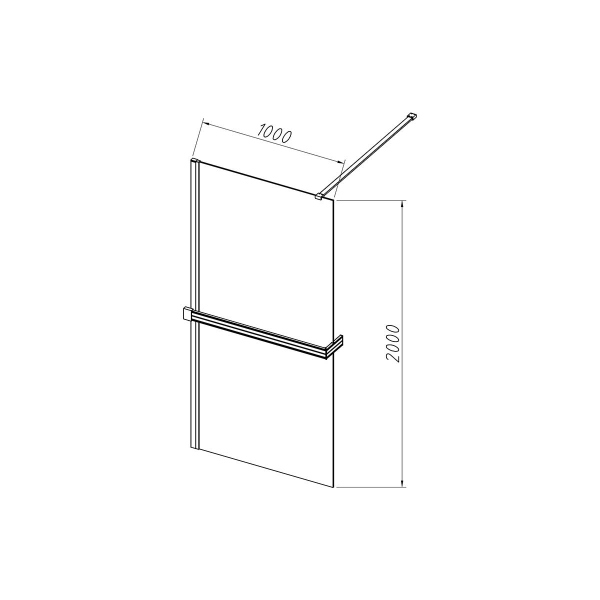 Душевая перегородка Vincea Walk-In HR VSW-4HR100CLB, 1000*2000, черный, стекло прозрачное Душевая перегородка Vincea Walk-In HR VSW-4HR100CLB, 1000*2000, черный, стекло прозрачное