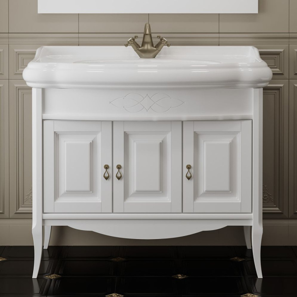 Тумба с раковиной Opadiris Лоренцо 100 белая матовая