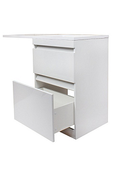 Тумба для комплекта Style Line Даллас 120 Люкс Plus напольная, белая