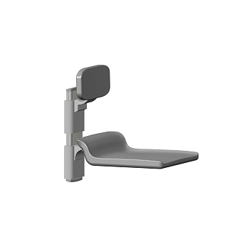 Сиденье для душа RGW SHP-26 04282650-01 откидное, регулируемое по высоте, со спинкой