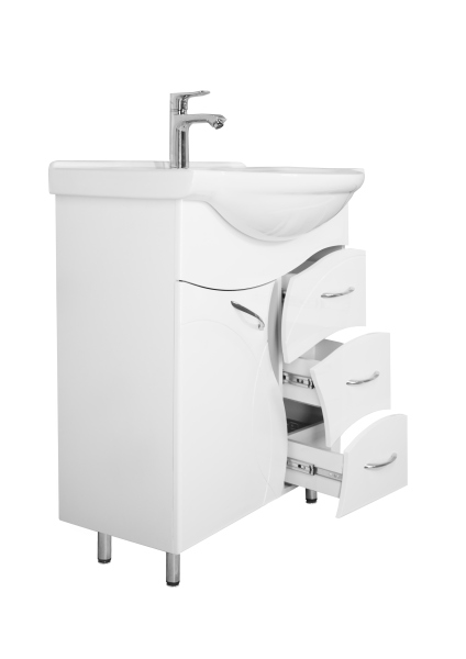 Тумба без раковины Style Line "Амелия 75" (3 ящ.) Байкал 75, ЛС-00002281