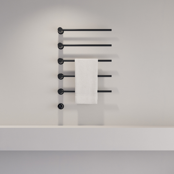 Полотенцесушитель электрический ABBER Charme AH4005MB черный матовый