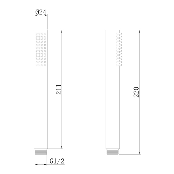 Душевая лейка ABBER AF0050SP латунь, сатин