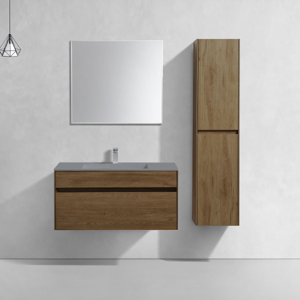 Тумба с раковиной Vincea Chiara 1000 подвесная, 1 выкатной ящик soft-close, T.Oak, VMC-2C100TO+VCB-13100G Тумба с раковиной Vincea Chiara 1000 подвесная, 1 выкатной ящик soft-close, T.Oak, VMC-2C100TO+VCB-13100G