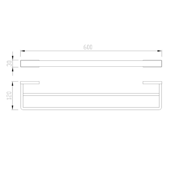Полотенцедержатель двойной ABBER Westen AA1757NG никель