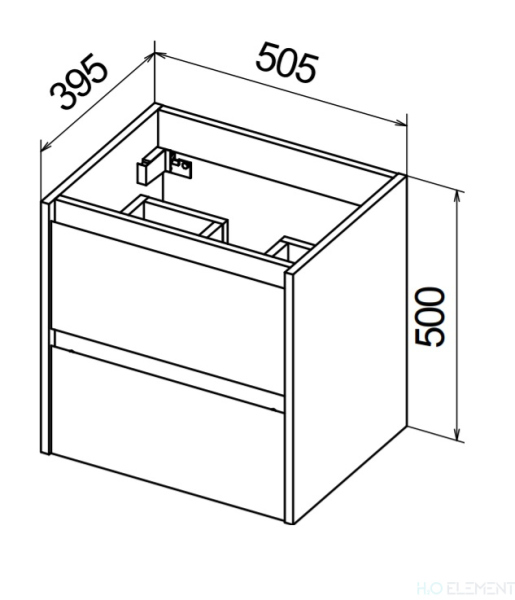 Тумба с раковиной Belbagno KRAFT 39, KRAFT 39-500/390-2C-SO-BO+ BB500/390ETL (готовый набор)