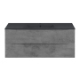 Тумба с раковиной Vincea Mia 1200 подвесная, 2 выкатных ящика soft close, Beton, VMC-2MC120BT+VBS-13120MB