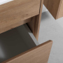 Тумба с раковиной Vincea Chiara 800 подвесная, 1 выкатной ящик soft-close, N.Oak, VMC-2C800NO+VCB-13800G