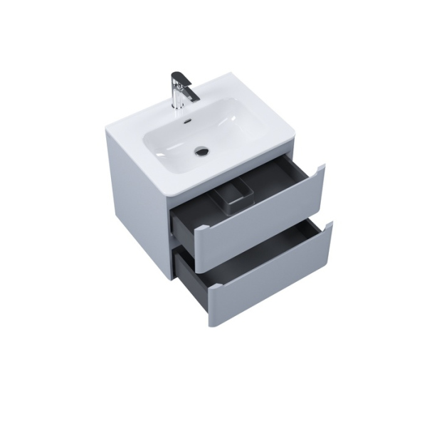 Тумба с раковиной, подвесная, 60 см, светло-серый, Edifice, IDDIS (EDI60L0i95K)