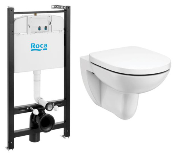 Комплект унитаза с инсталляцией Roca Debba Round Pack Rimless 893104980 с сиденьем без клавиши Комплект унитаза с инсталляцией Roca Debba Round Pack Rimless 893104980 с сиденьем без клавиши