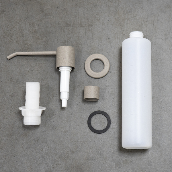 Дозатор для моющих средств Lemark Expert врезной, цвет: грей (LM8201PGR)