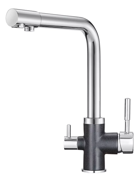 Смеситель для кухонной мойки Granula, GR-3015 шварц