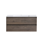 Тумба с раковиной Vincea Luka 1000 подвесная, 2 выкатных ящика soft-close, R.Oak, VMC-2L100RO+VCB-13100W