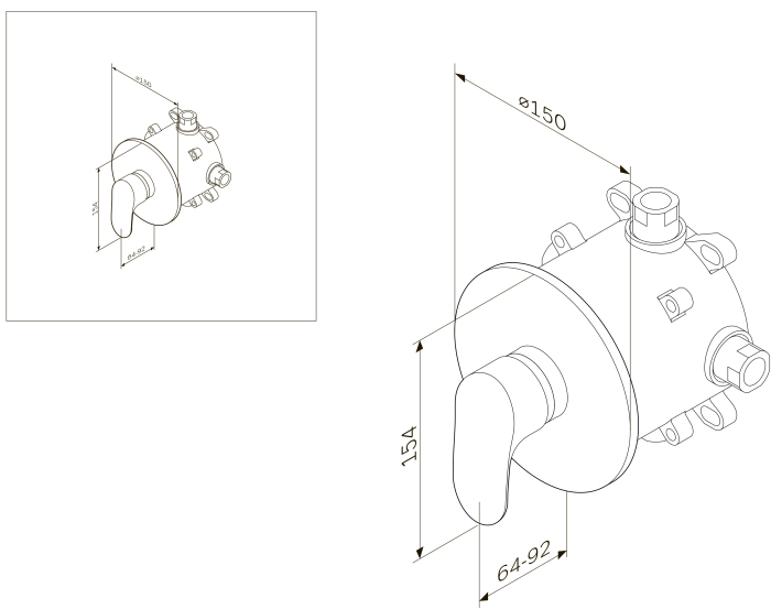 Смеситель AM.PM Like F8075000 для душа