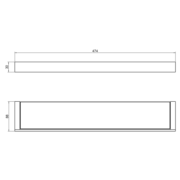 Полка в ванную стеклянная Timo Petruma хром (15272/00)