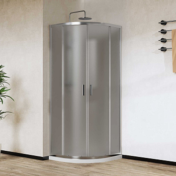 Душевой уголок Vincea City VSQ-5CT900MT, 900*900, хром, стекло текстурное Душевой уголок Vincea City VSQ-5CT900MT, 900*900, хром, стекло текстурное
