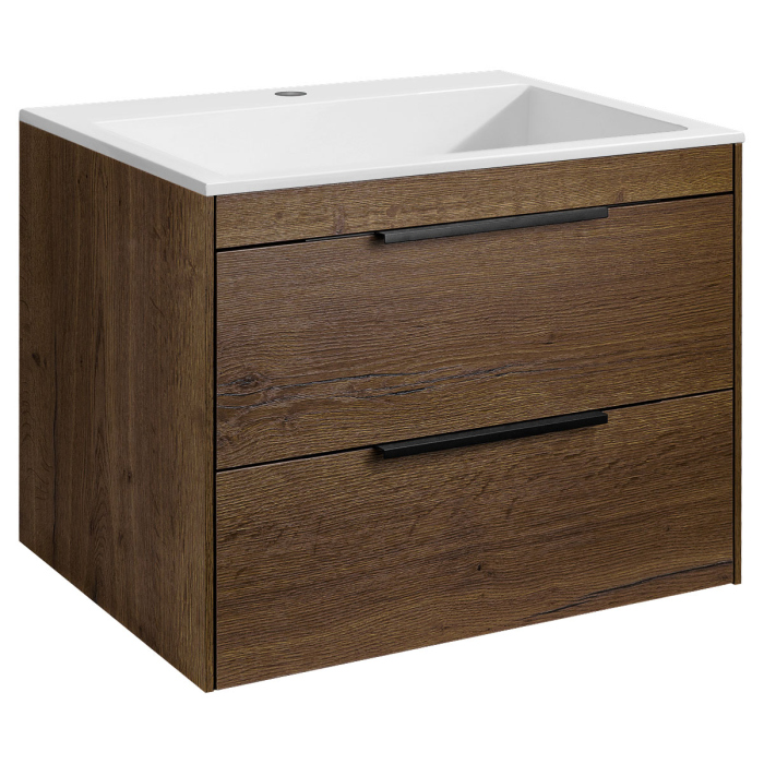 Тумба без раковины Vincea Chiara 2D 600 подвесная, T.Oak, VMC-2C2600TO