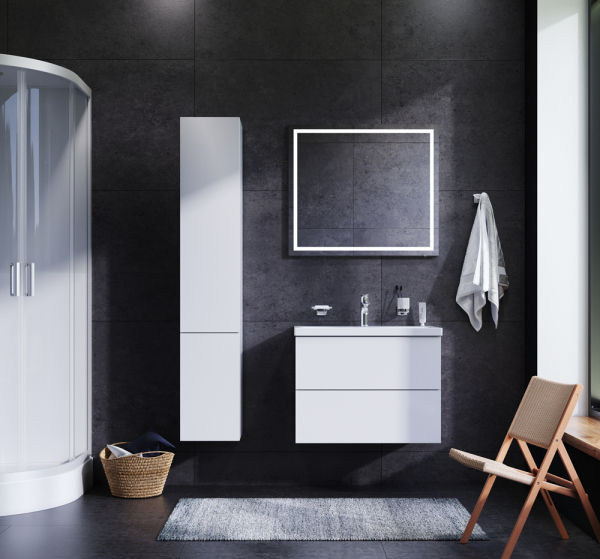 Комплект мебели для ванной Am.Pm Gem BK90GA 75 Белый со смесителем для раковины и аксессуарами