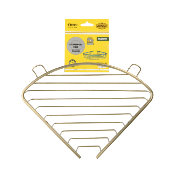 Полка угловая Fixsen одноэтажная золото-сатин "HOTEL" (FX-31051-1G)
