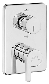 102167201HEX-KDE ICON смеситель для ванны,2 режима(внешняя часть)