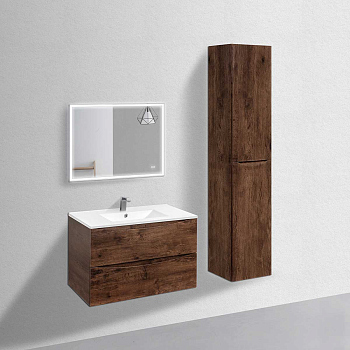 Тумба без раковины Vincea Mia 900 подвесная, 2 выкатных ящика soft close, R.Wood, VMC-2MC900RW