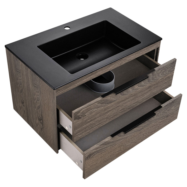 Тумба без раковины Vincea Chiara 2D 800 подвесная, R.Oak, VMC-2C2800RO