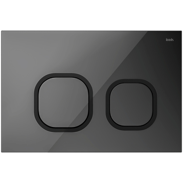Клавиша смыва IDDIS чёрная Uniglass 001 (UNG01GBi77)