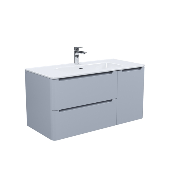 Тумба с раковиной, подвесная, 100 см, светло-серый, Edifice, IDDIS (EDI10L0i95K)