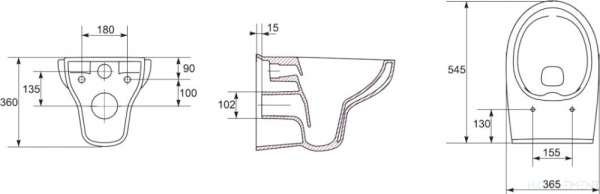 Унитаз подвесной Cersanit Nature clean on