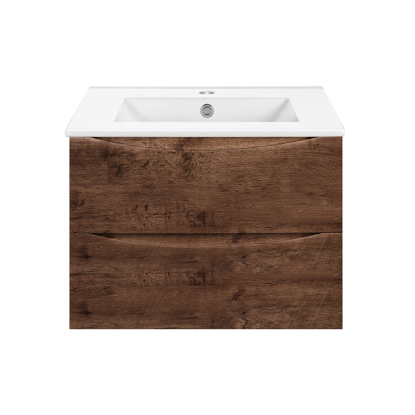 Тумба без раковины Vincea Mia 700 подвесная, 2 выкатных ящика soft close, R.Wood, VMC-2MC700RW
