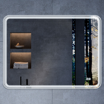 Зеркало Vincea LED VLM-3MA100-2 1000х800 c сенсорным выключателем и диммером, антизапотевание