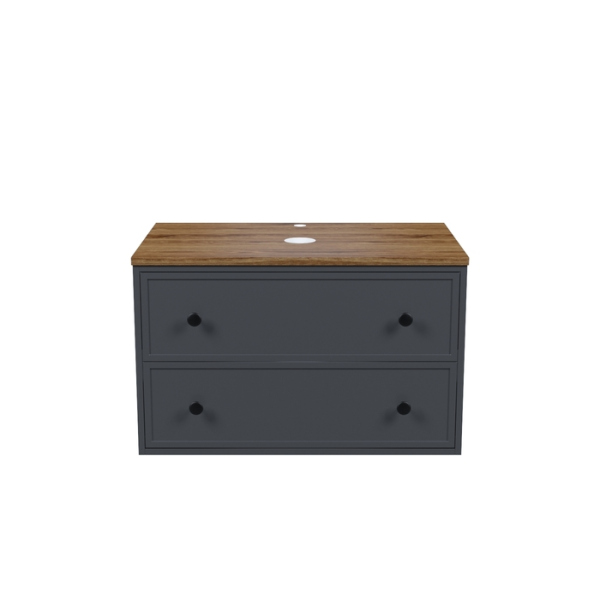 Тумба без раковины подвесная со столешницей МДФ, 80 см IDDIS Torr темно-серый (TOR80DMi95K)