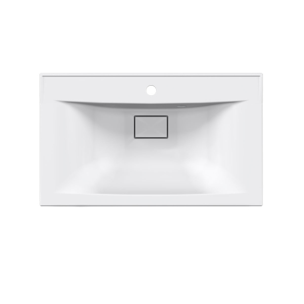 Раковина Vincea VCB-3M750W из искусственного камня, цвет белый