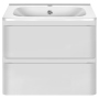 Тумба с раковиной Vincea Vico 600 подвесная, 2 выкатных ящика soft close, G.White, VMC-2V600GW+VCB-2VP600W