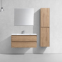 Тумба с раковиной Vincea Luka 1000 подвесная, 2 выкатных ящика soft-close, N.Oak, VMC-2L100NO+VCB-13100G