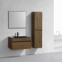 Тумба с раковиной Vincea Chiara 800 подвесная, 1 выкатной ящик soft-close, T.Oak, VMC-2C800TO+VCB-13800B