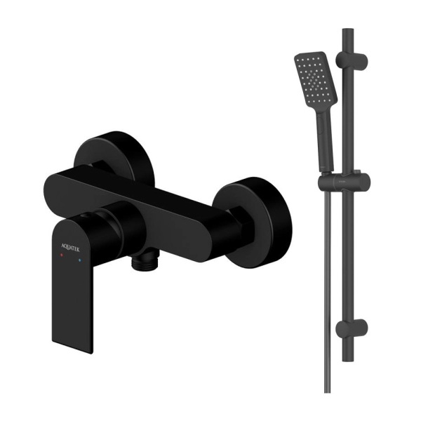 Смеситель для душа Aquatek Лира AQ1432MB Черный матовый
