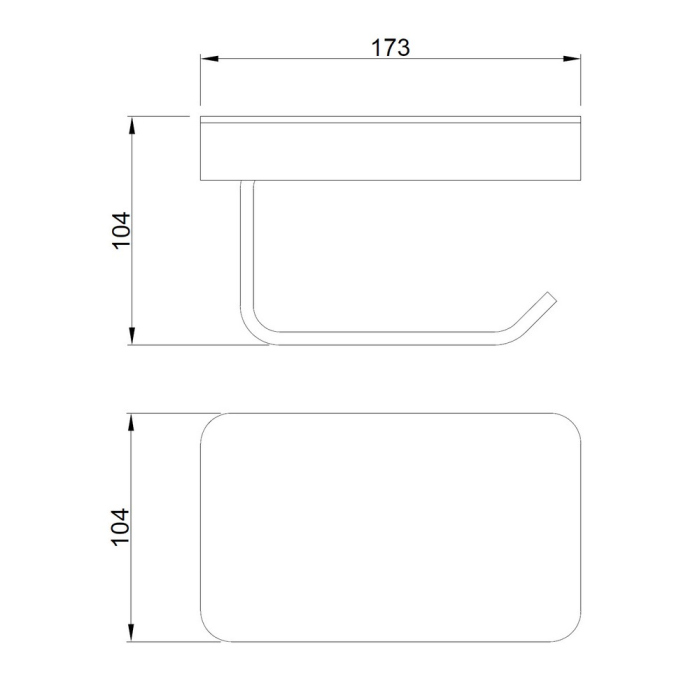 Бумагодержатель с полкой для телефона ABBER Westen AA1730NG никель