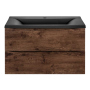 Тумба с раковиной Vincea Mia 750 подвесная, 2 выкатных ящика soft close, R.Wood, VMC-2MA750RW+VCB-3M750G
