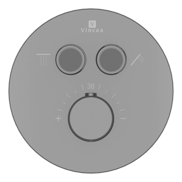 Встраиваемый смеситель для душа Vincea VSCV-322T-MGM, вороненая сталь