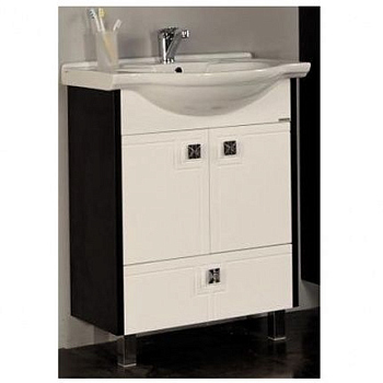 Тумба под раковину Акватон Крит 1A145701KT500 цвет Белый, венге